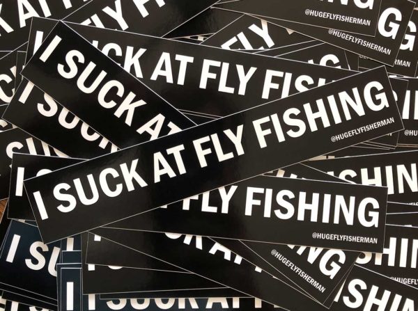 I Suck At Fly Fishing Sticker