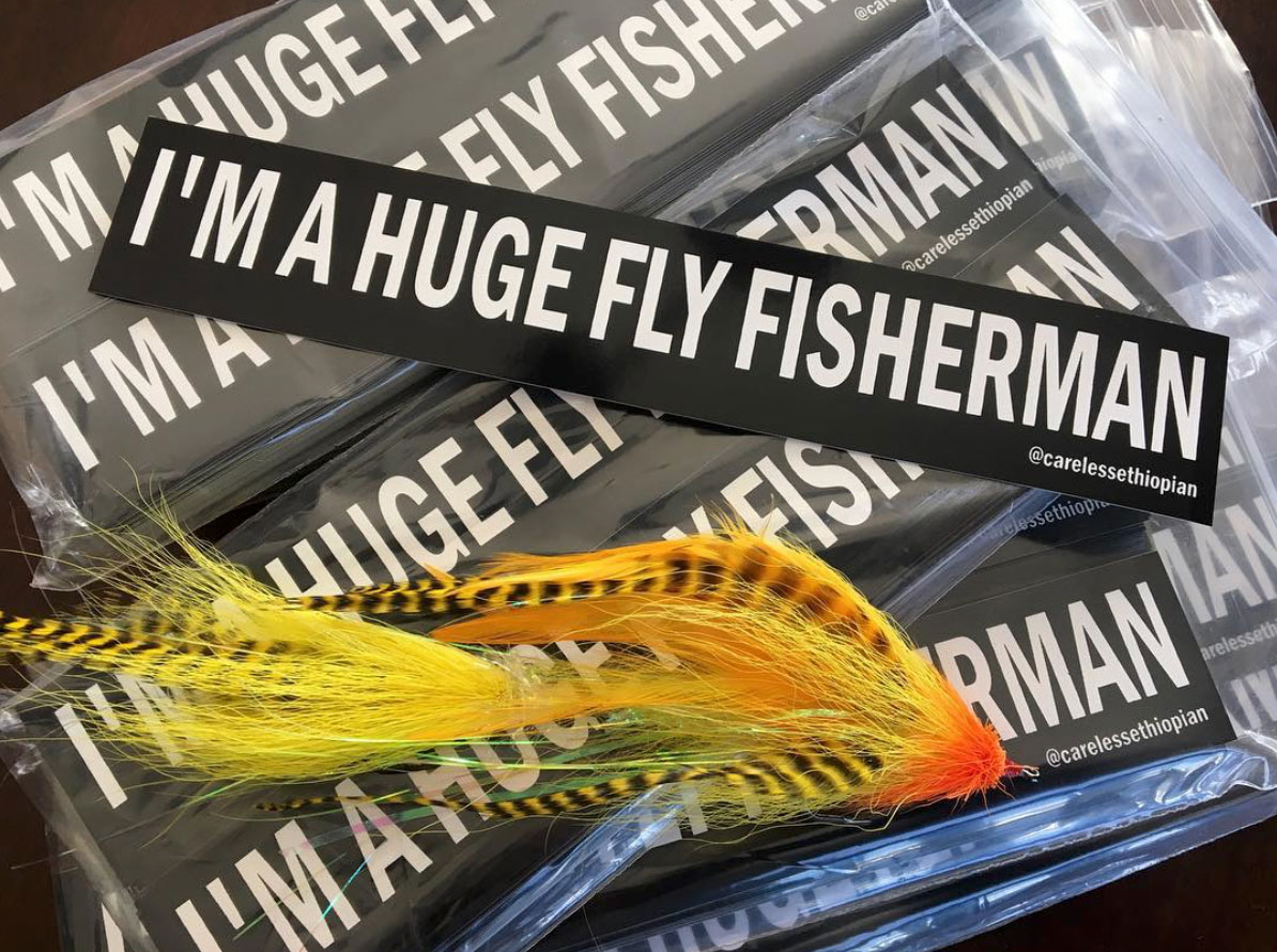 Huge Fly Fisherman Sticker - Huge Fly Fisherman